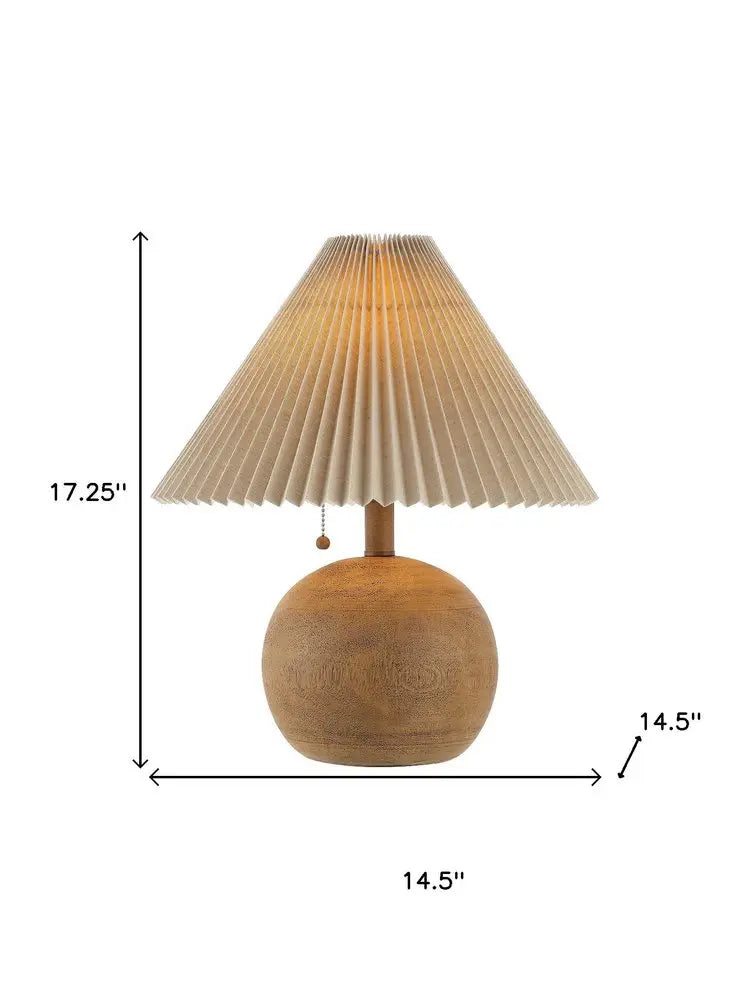 17" Clear Round Table Lamp LED With Empire Shade HomeRoots