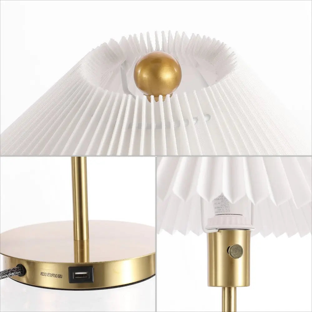 21" Gold Table Lamp LED With Empire Shade HomeRoots