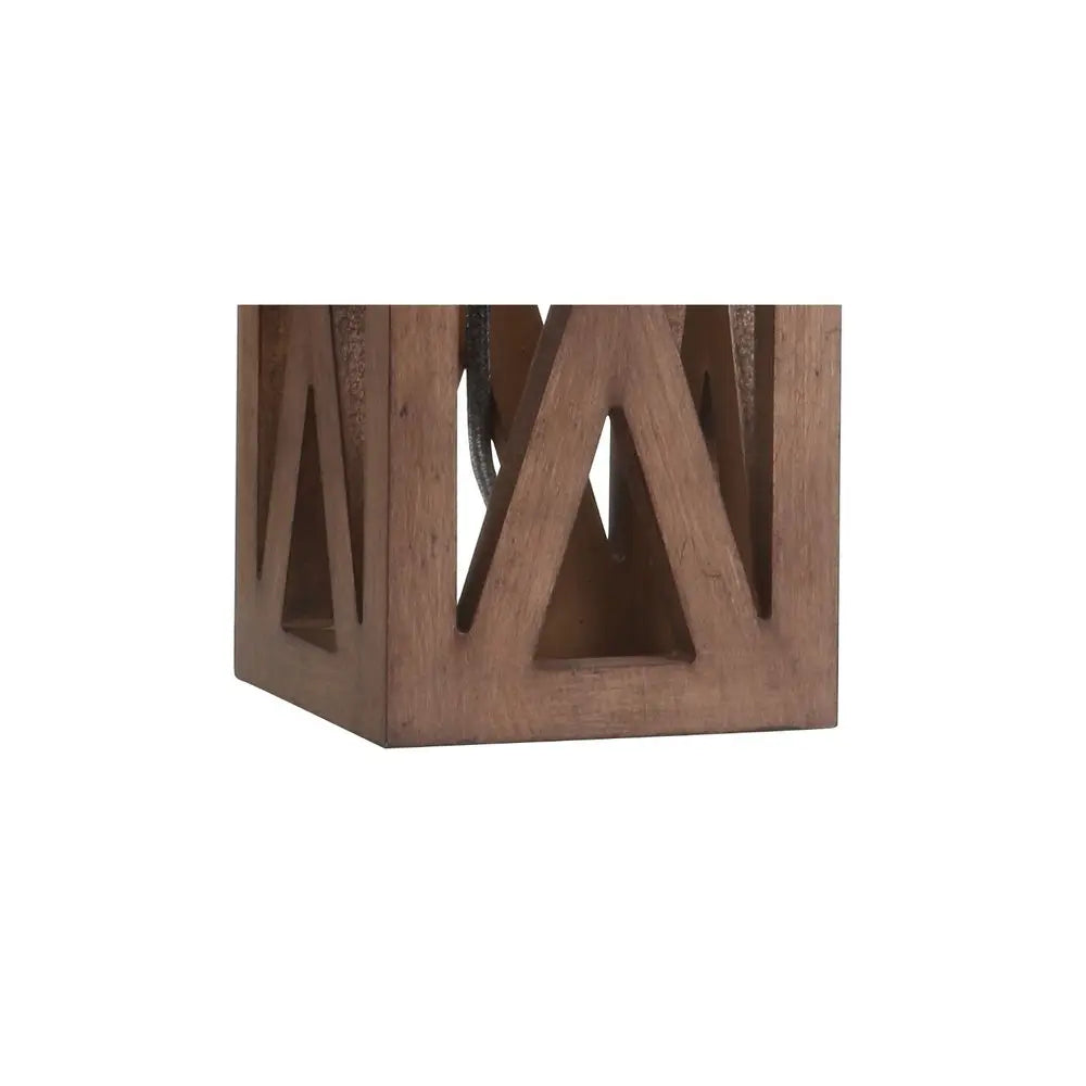 22" Brown Table Lamp LED With Drum Shade HomeRoots