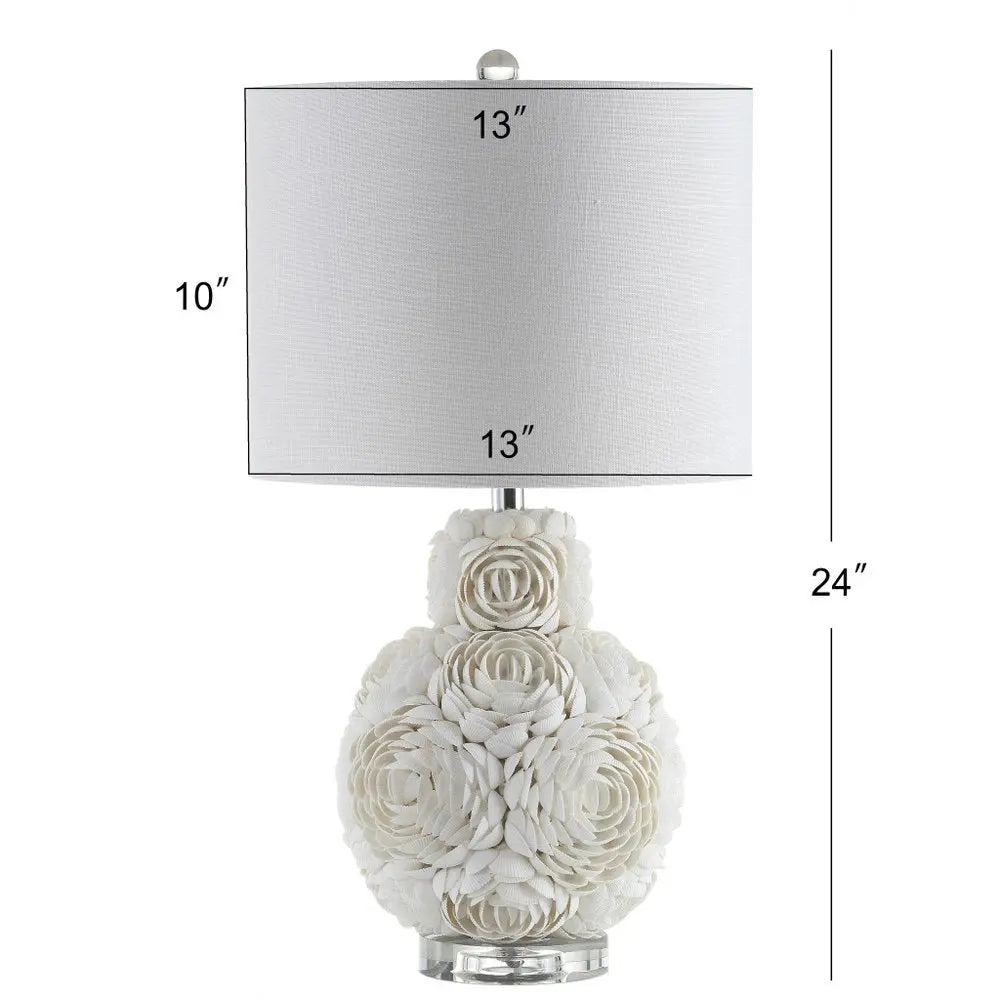 24" Clear Novelty Table Lamp LED With Drum Shade HomeRoots