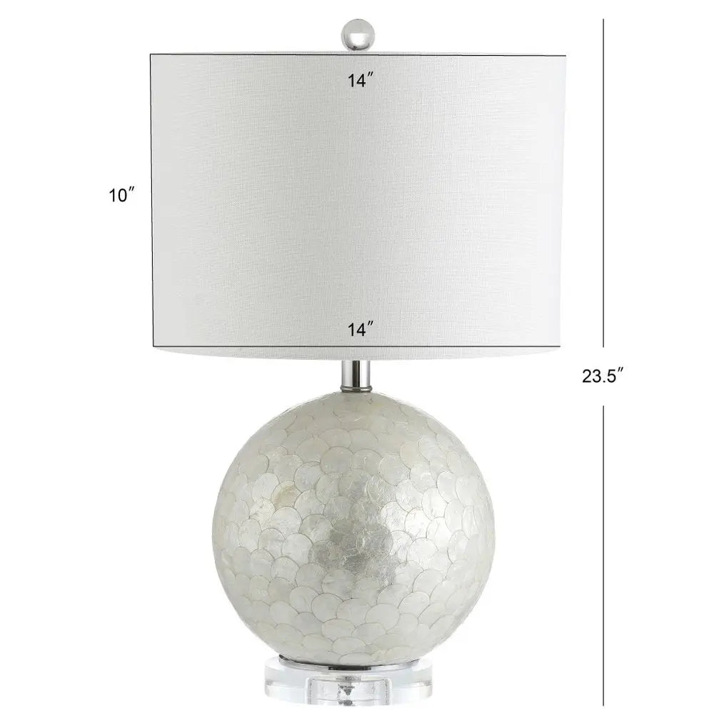 24" Clear Novelty Table Lamp LED With Drum Shade HomeRoots
