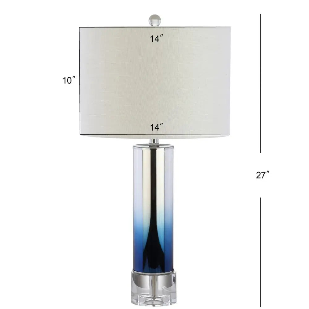 27" Clear Novelty Table Lamp LED With Drum Shade HomeRoots