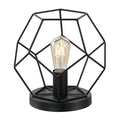 10" Black Geometric Table Lamp LED HomeRoots