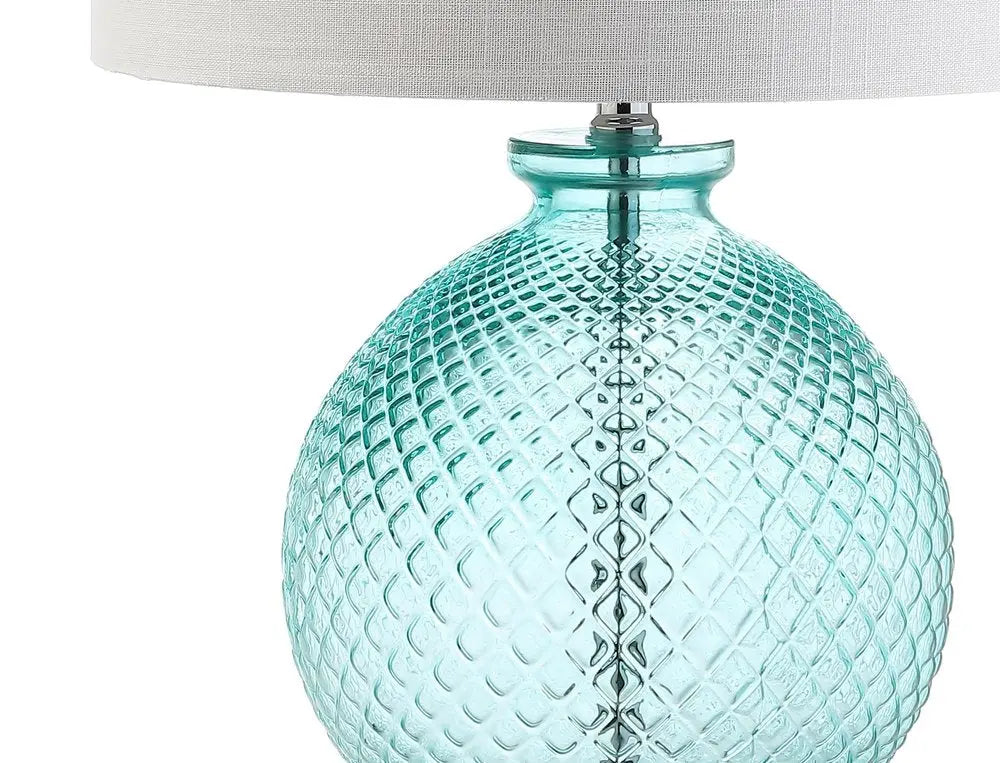 26" Clear Novelty Table Lamp LED With Drum Shade HomeRoots