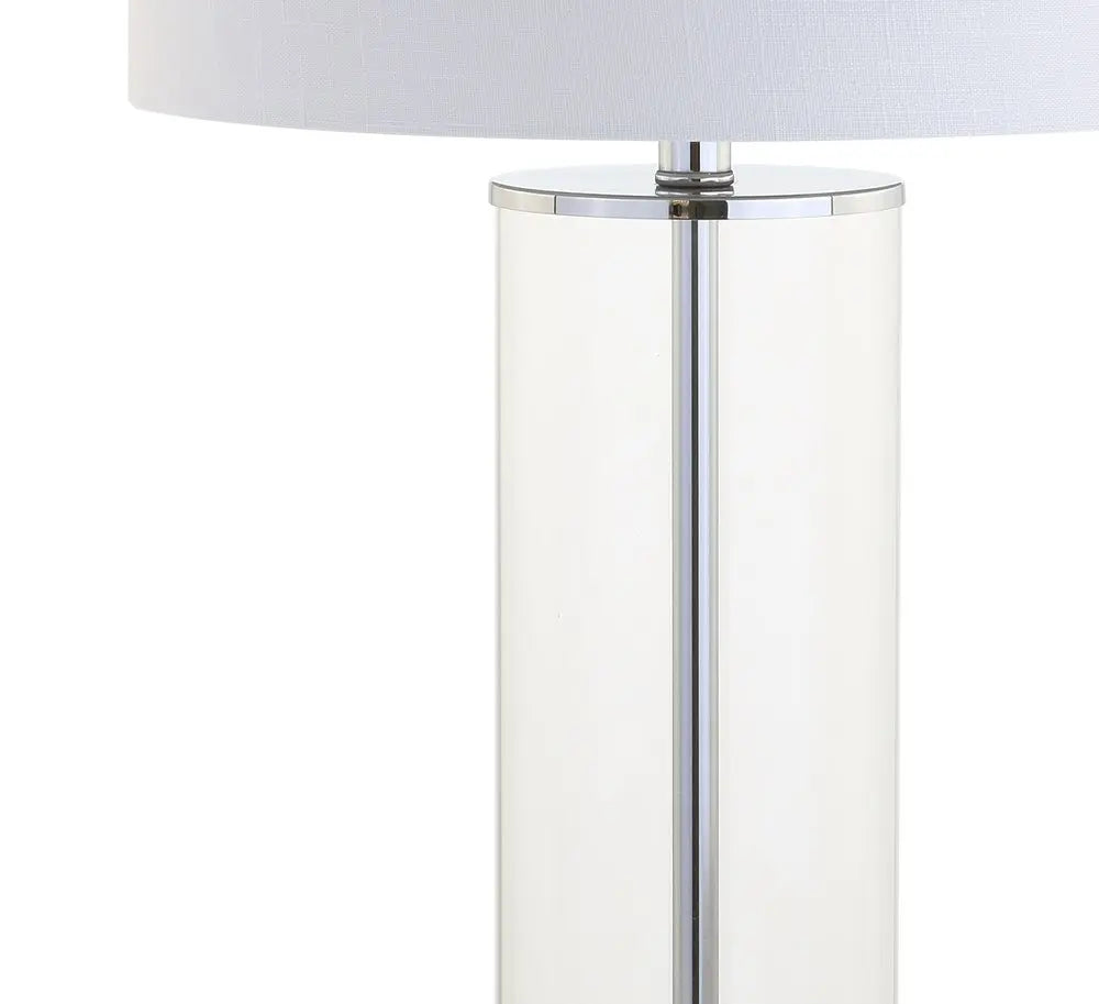 29" Silver Novelty Table Lamp LED With Drum Shade HomeRoots