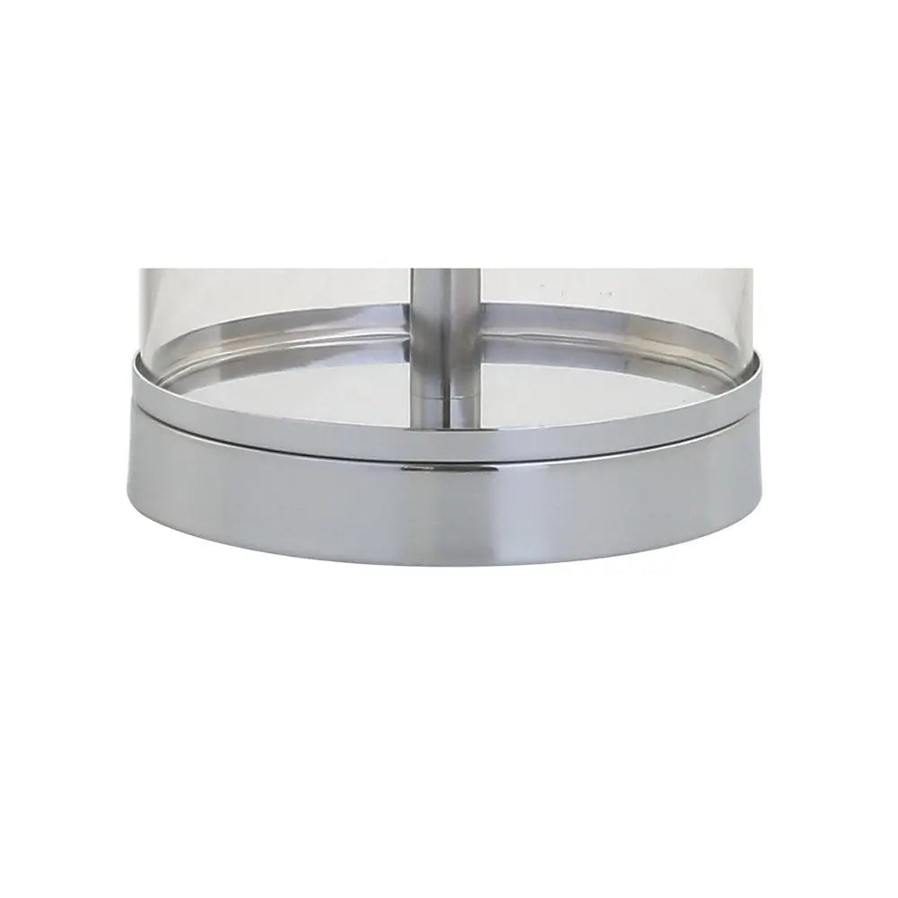 29" Silver Novelty Table Lamp LED With Drum Shade HomeRoots