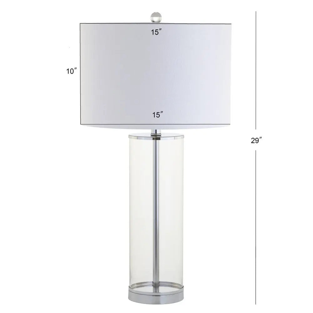 29" Silver Novelty Table Lamp LED With Drum Shade HomeRoots