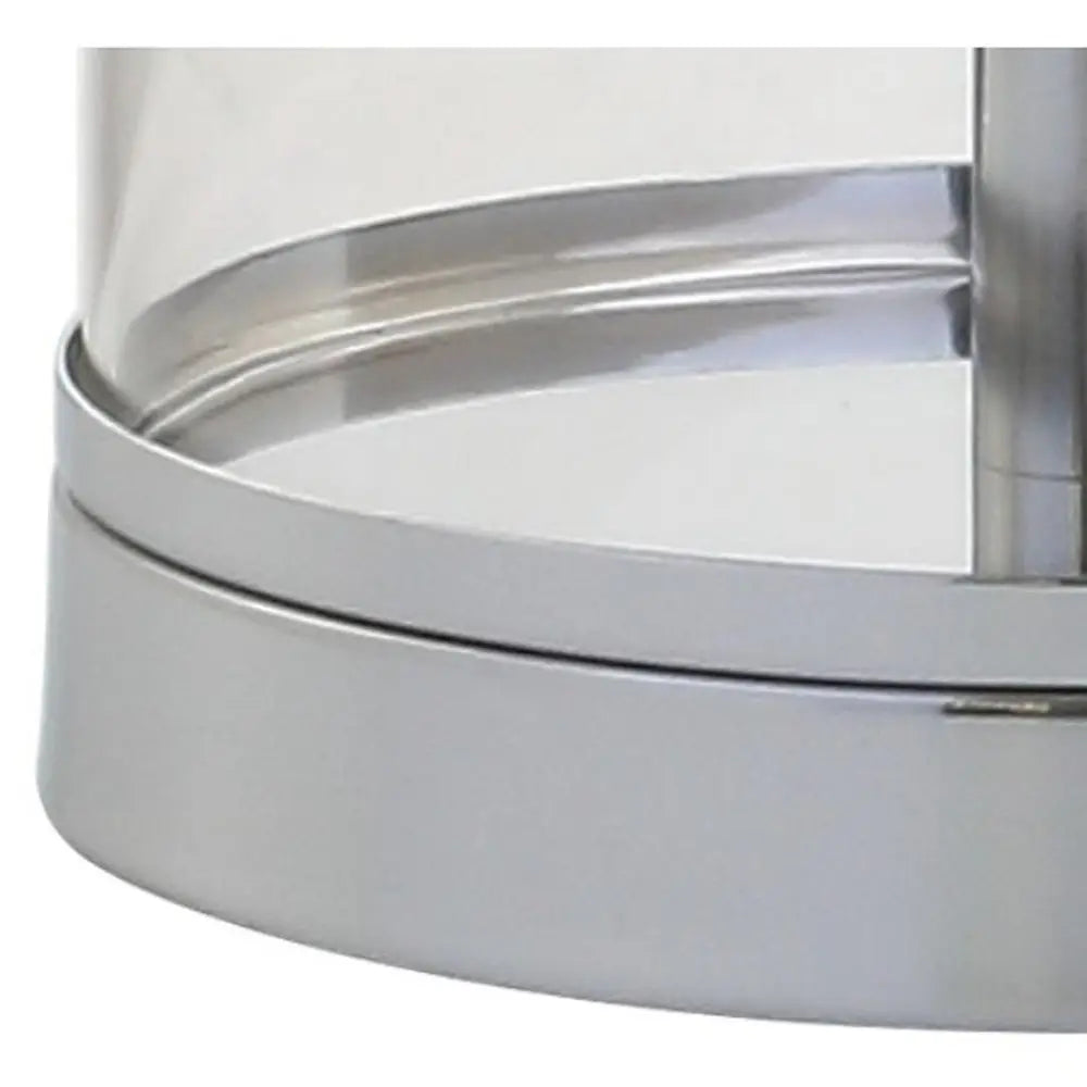 29" Silver Novelty Table Lamp LED With Drum Shade HomeRoots