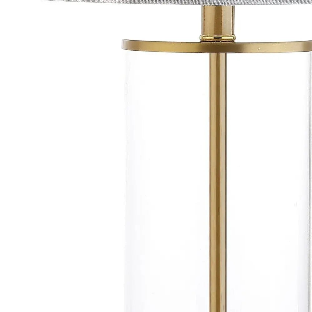 29" Gold Novelty Table Lamp LED With Drum Shade HomeRoots
