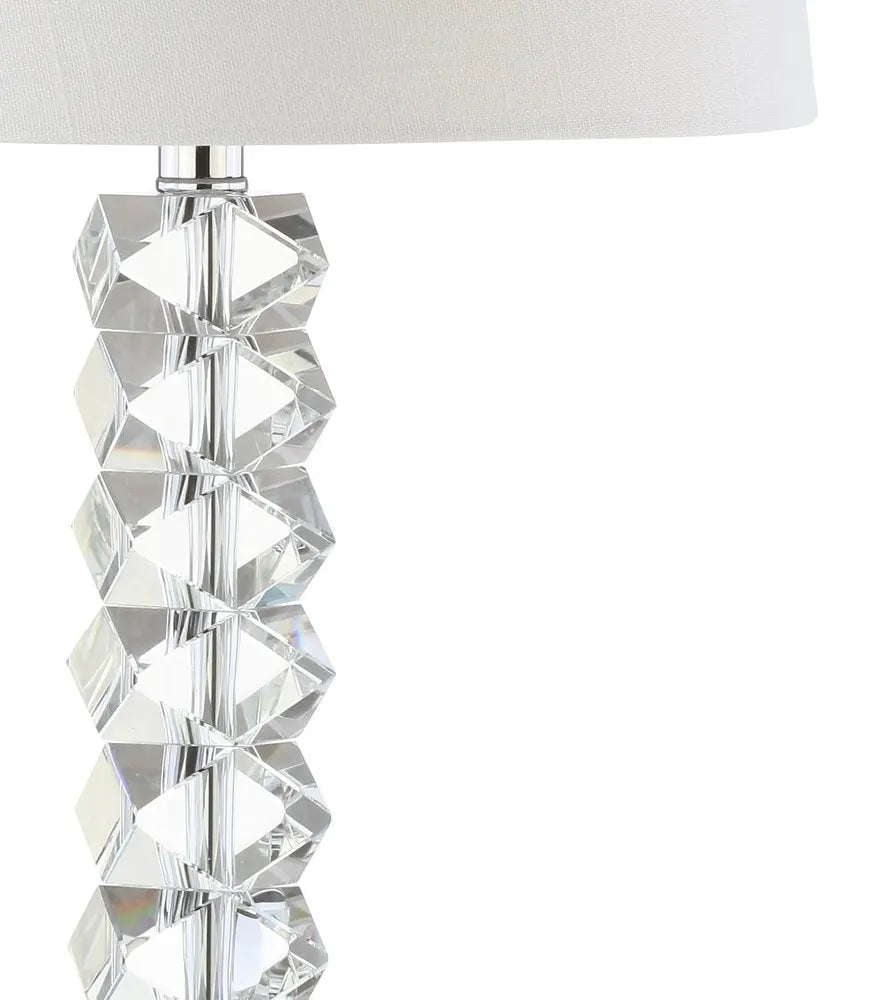 26" Clear Novelty Table Lamp LED With Drum Shade HomeRoots