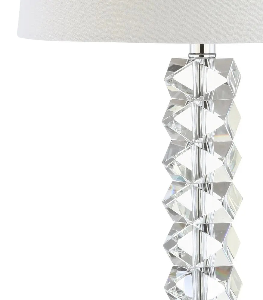 26" Clear Novelty Table Lamp LED With Drum Shade HomeRoots