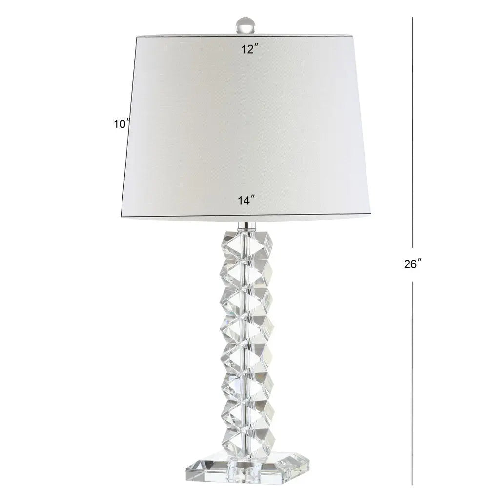 26" Clear Novelty Table Lamp LED With Drum Shade HomeRoots