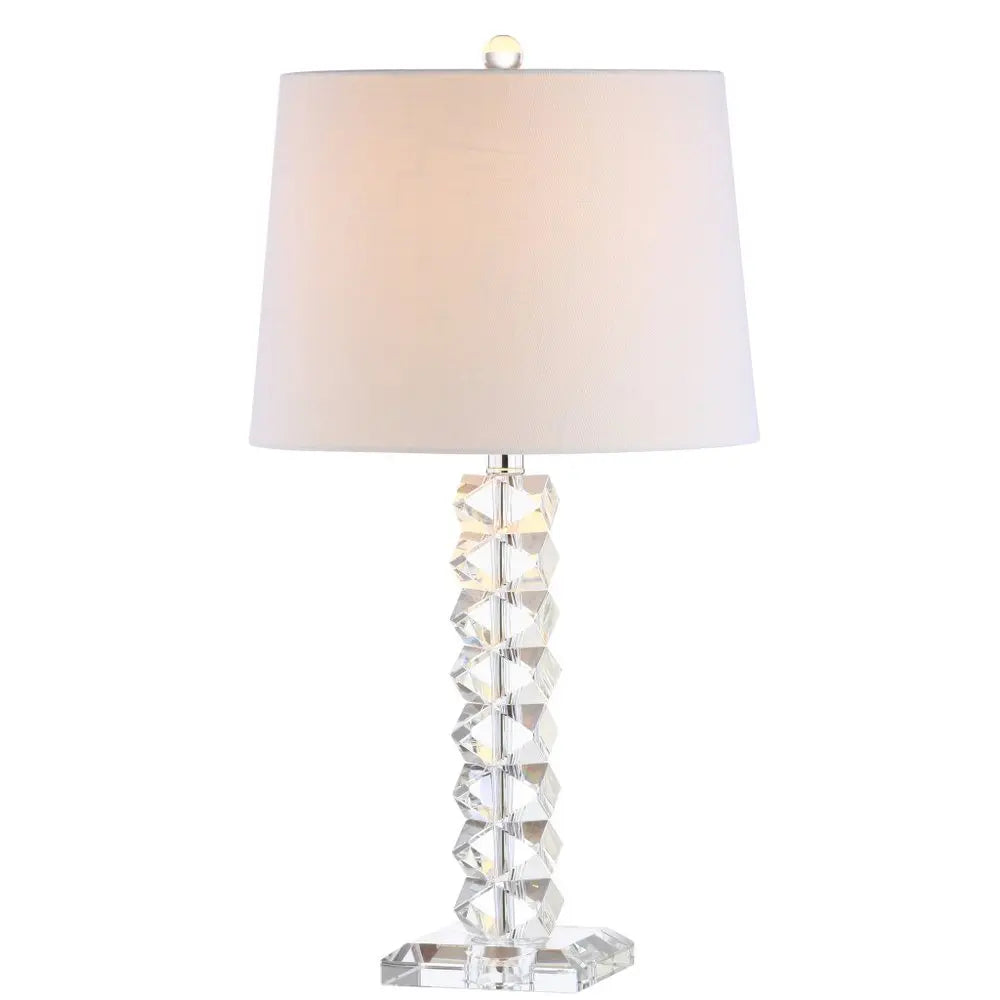 26" Clear Novelty Table Lamp LED With Drum Shade HomeRoots