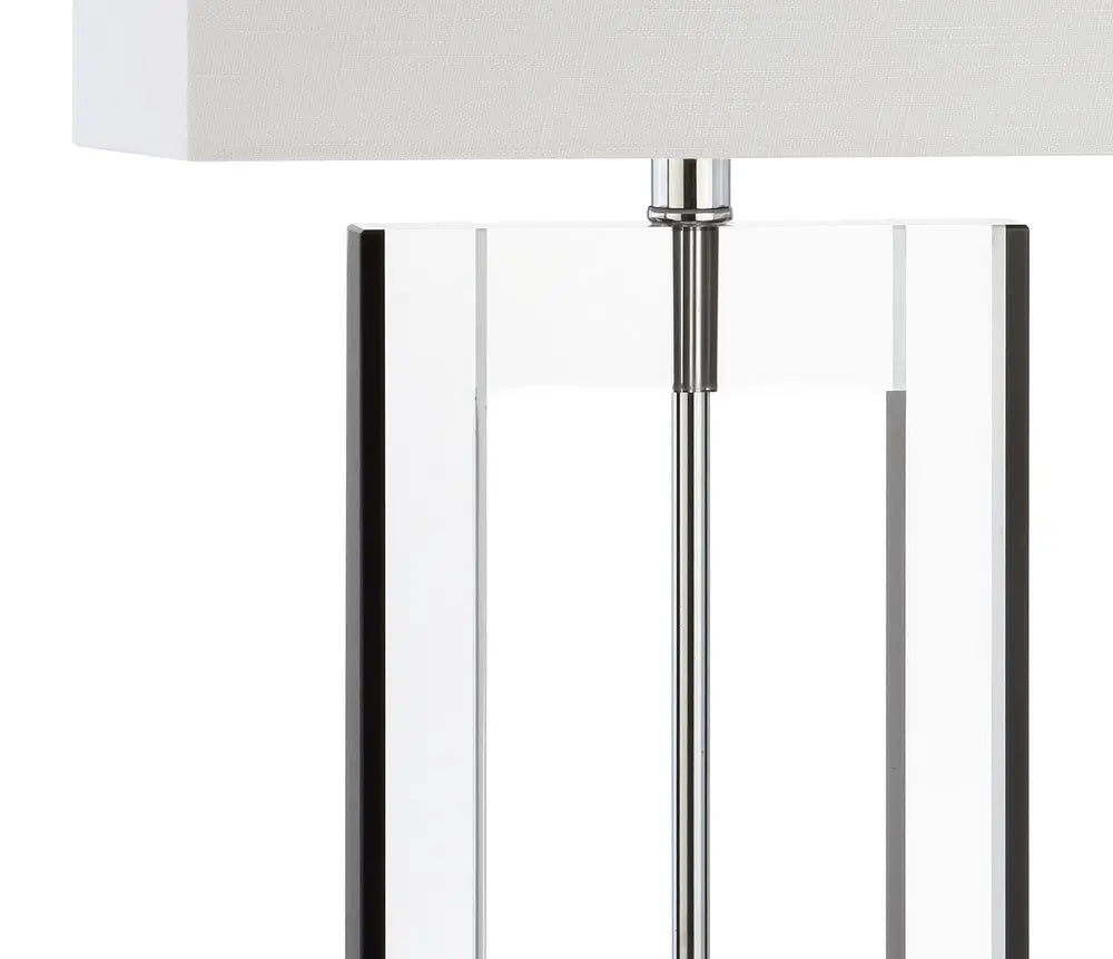 26" Clear Novelty Table Lamp LED With Drum Shade HomeRoots