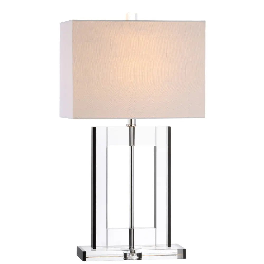 26" Clear Novelty Table Lamp LED With Drum Shade HomeRoots