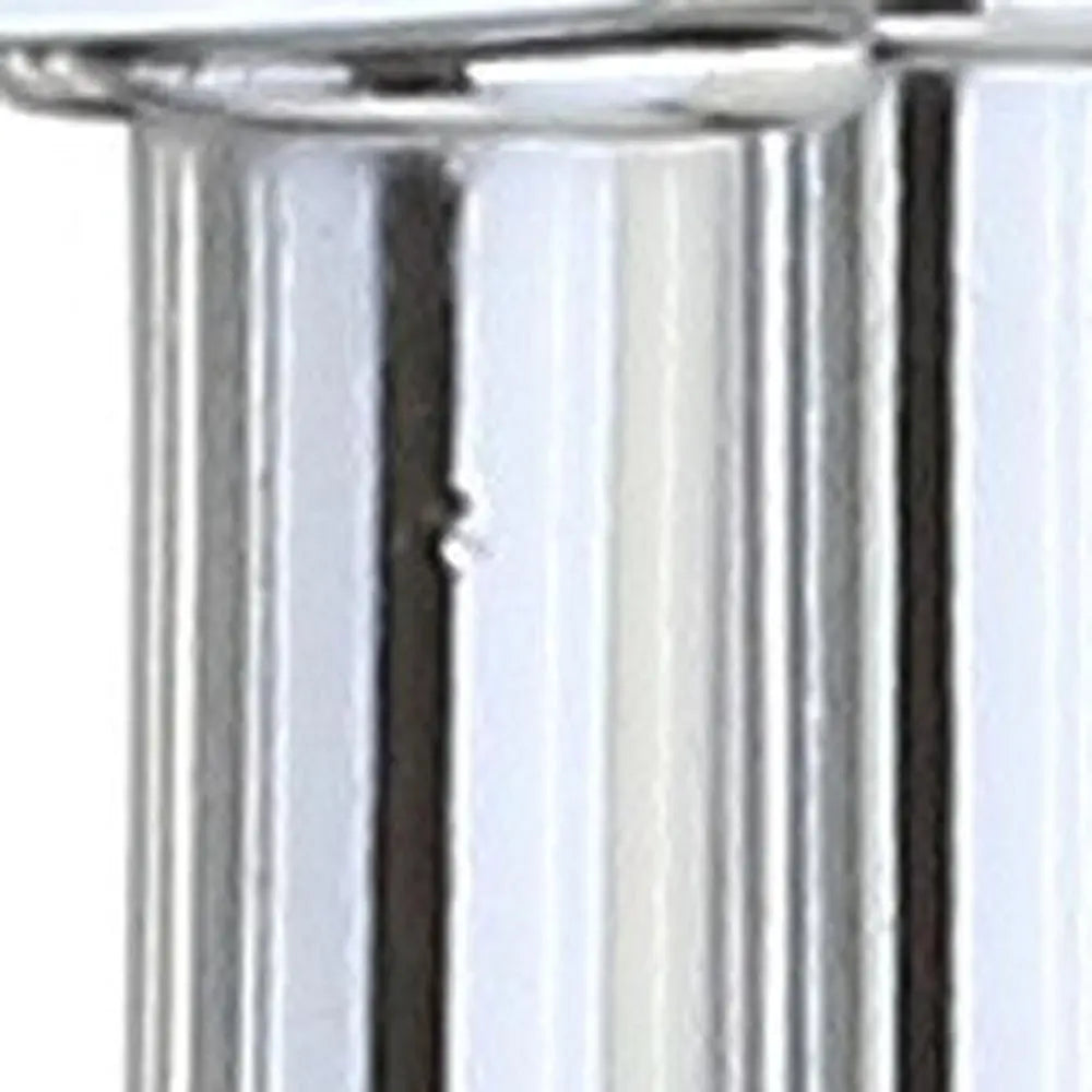 18" Silver Novelty Desk Lamp LED With Empire Shade HomeRoots