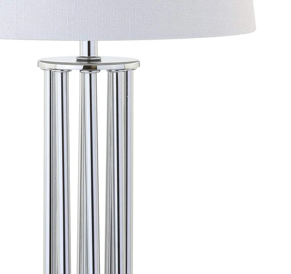 18" Silver Novelty Desk Lamp LED With Empire Shade HomeRoots