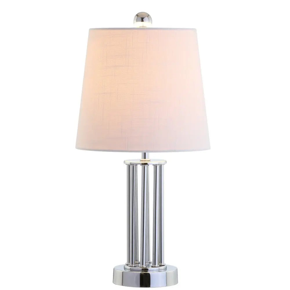 18" Silver Novelty Desk Lamp LED With Empire Shade HomeRoots