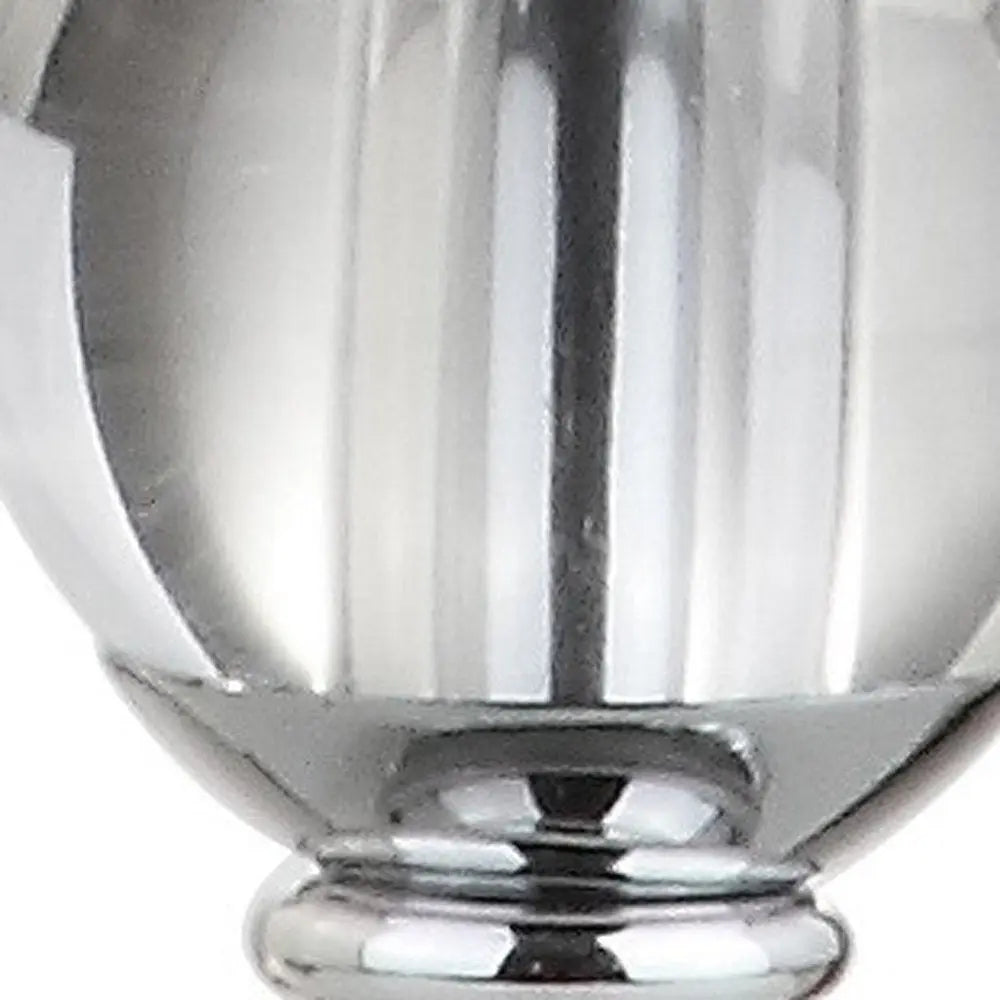 20" Silver Novelty Desk Lamp LED With Drum Shade HomeRoots