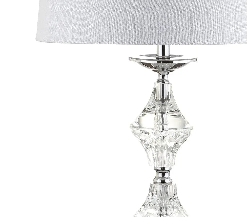 Set of Two 28" Silver Novelty Table Lamps LED With Drum Shades HomeRoots