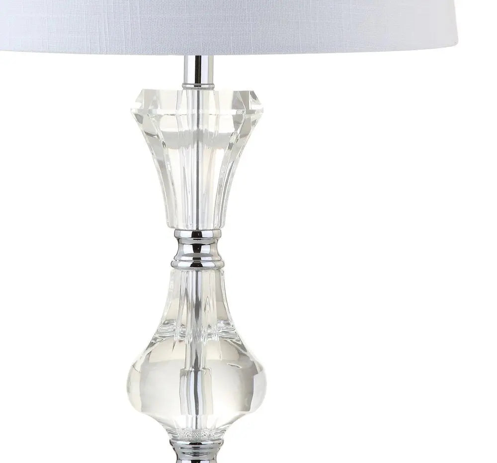 25" Silver Novelty Table Lamp LED With Empire Shade HomeRoots