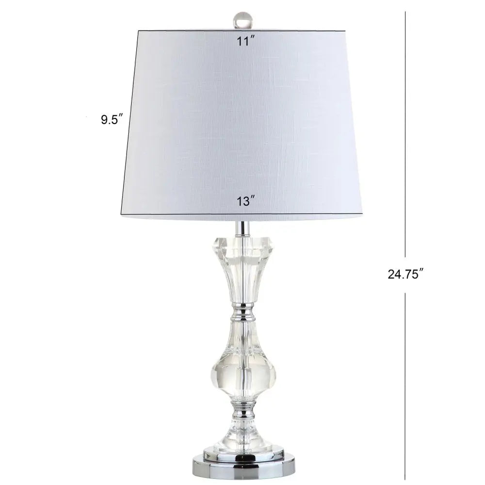 25" Silver Novelty Table Lamp LED With Empire Shade HomeRoots