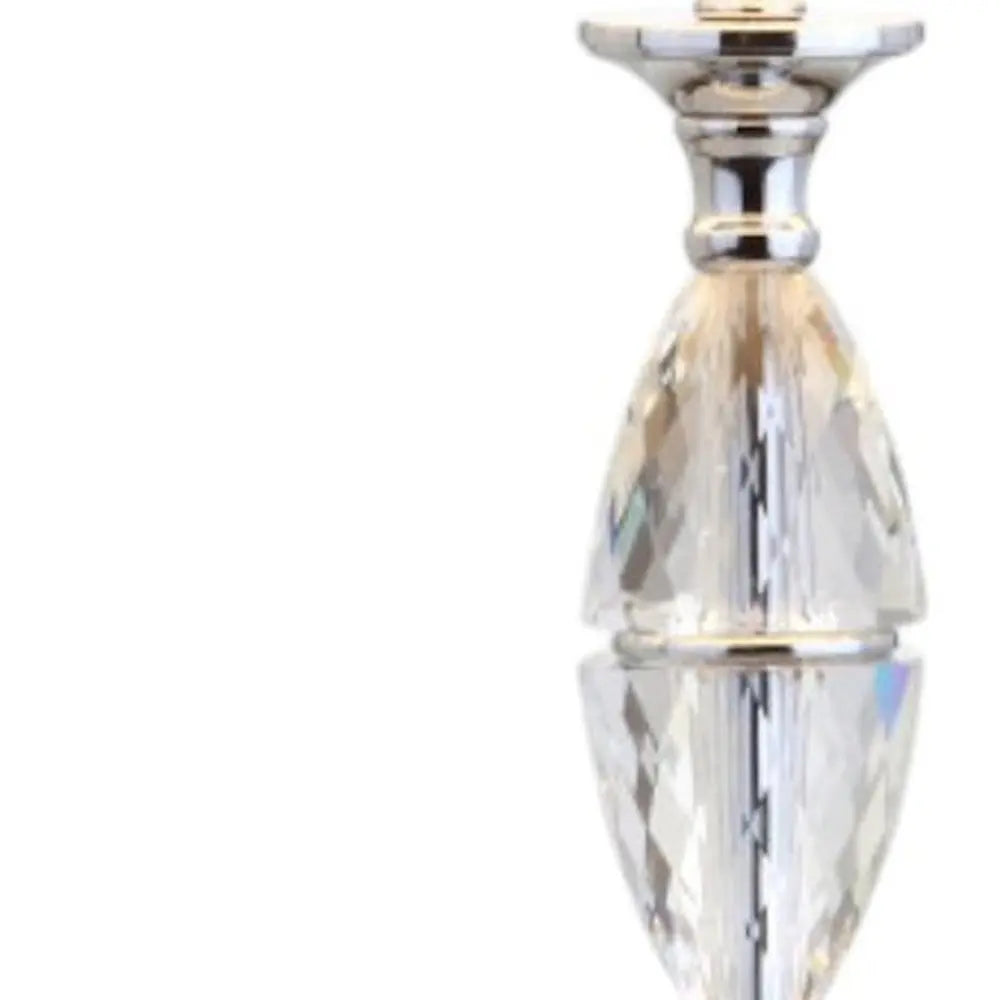 Set of Two 26" Silver Novelty Table Lamps LED With Drum Shades HomeRoots