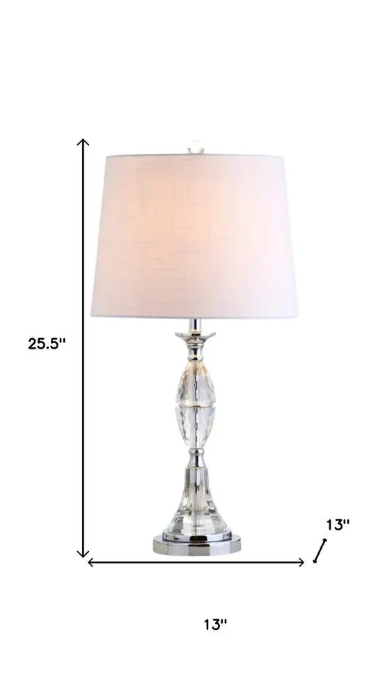 Set of Two 26" Silver Novelty Table Lamps LED With Drum Shades HomeRoots