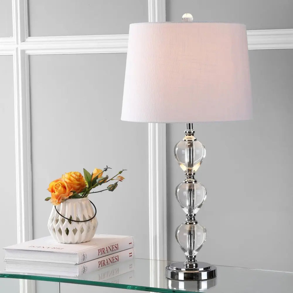 27" Silver Novelty Table Lamp LED With Drum Shade HomeRoots