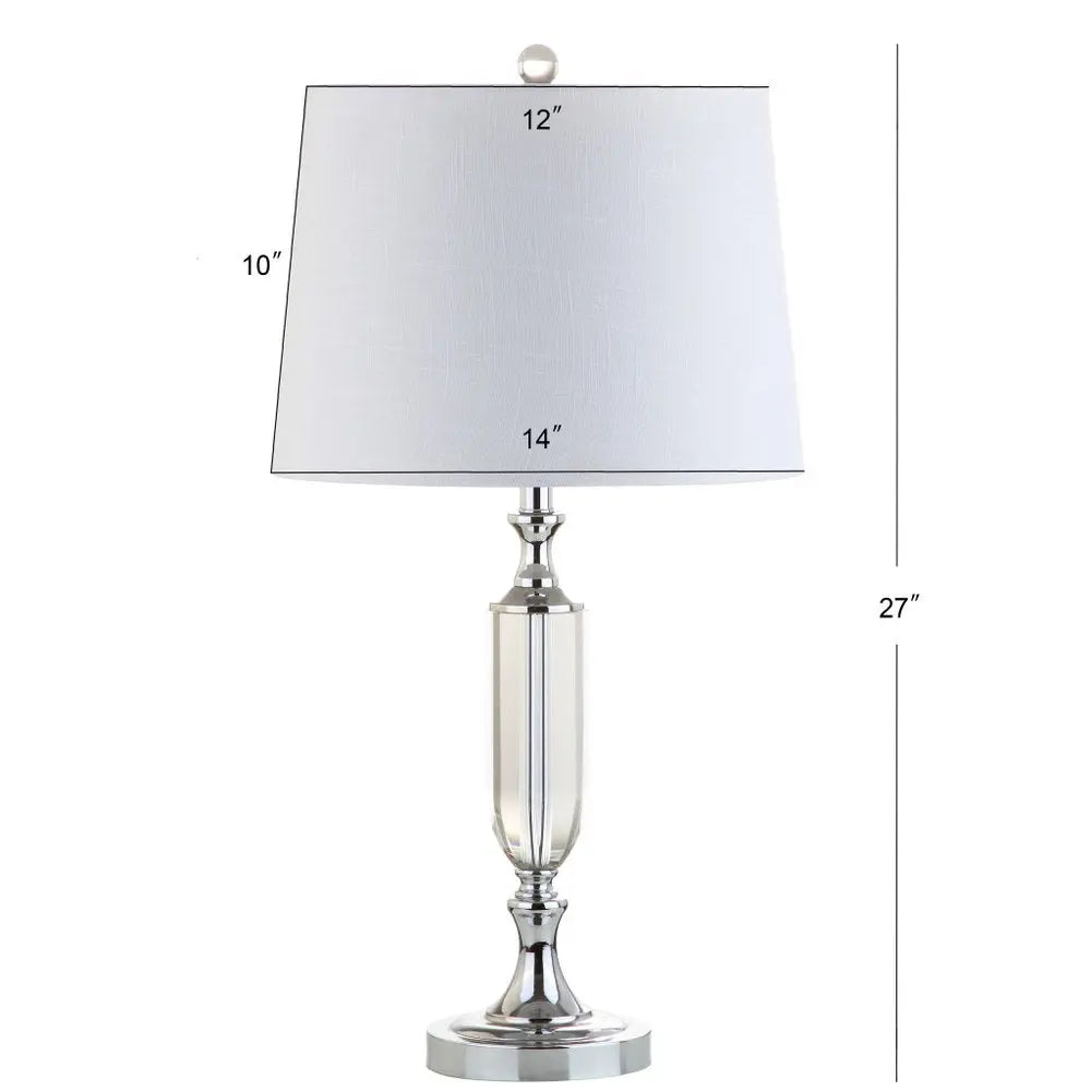 27" Silver Novelty Table Lamp LED With Empire Shade HomeRoots