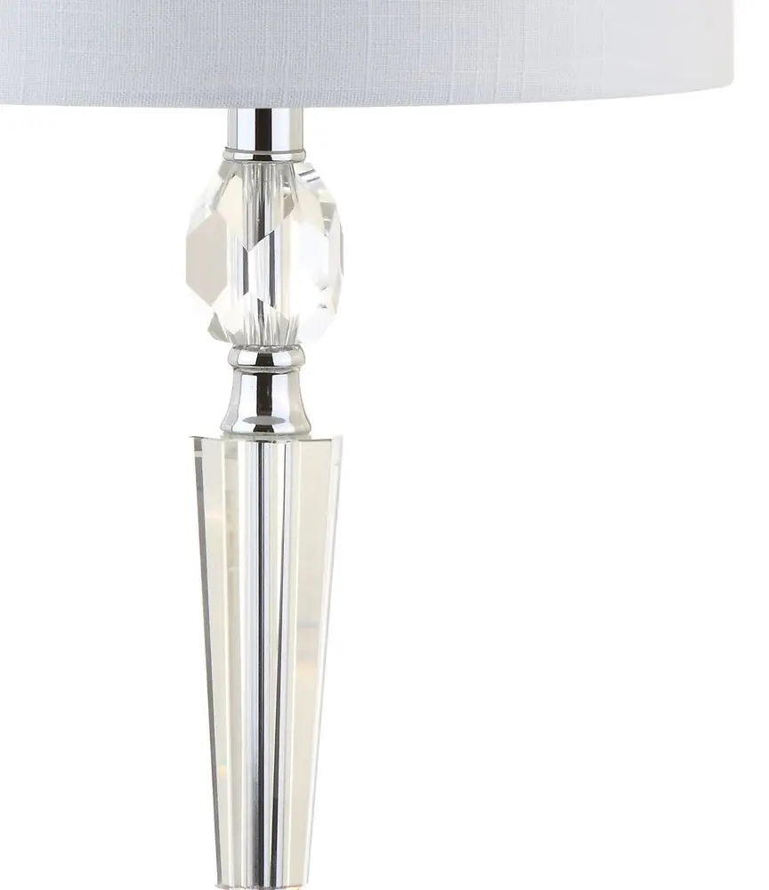 Set of Two 27" Silver Novelty Table Lamps LED With Drum Shades HomeRoots