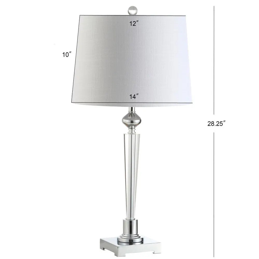 28" Silver Novelty Table Lamp LED With Drum Shade HomeRoots