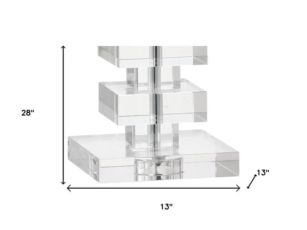 28" Clear Novelty Table Lamp LED With Shade HomeRoots