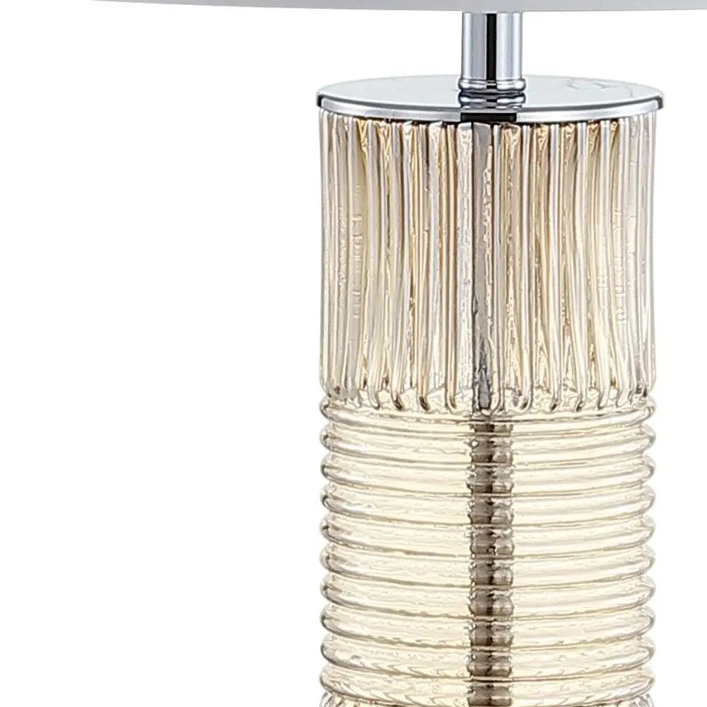 30" Clear Novelty Table Lamp LED With Drum Shade HomeRoots