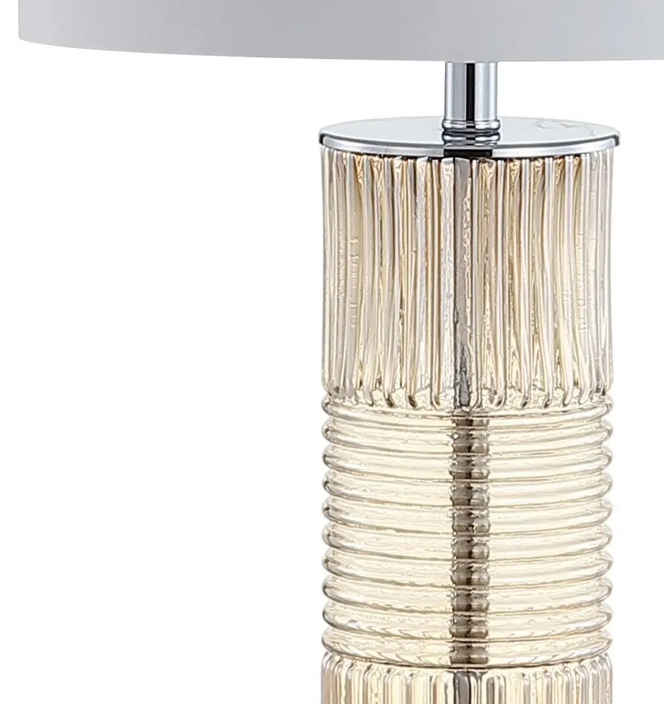 30" Clear Novelty Table Lamp LED With Drum Shade HomeRoots
