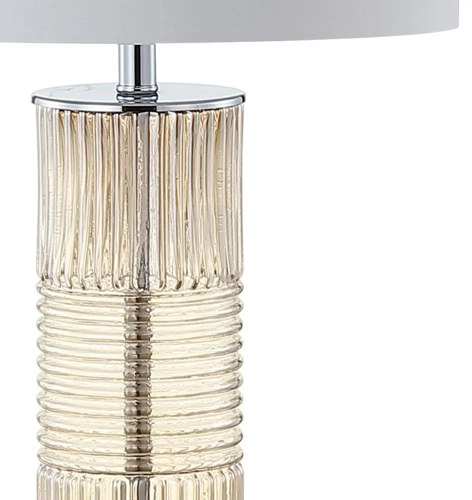 30" Clear Novelty Table Lamp LED With Drum Shade HomeRoots