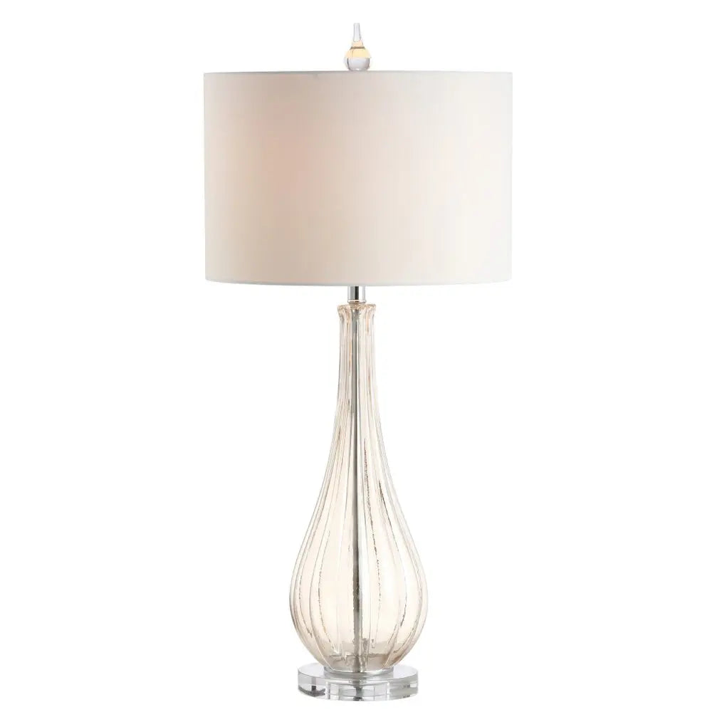 33" Clear Novelty Table Lamp LED With Drum Shade HomeRoots