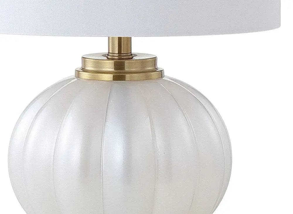 18" Clear Novelty Table Lamp LED With Drum Shade HomeRoots