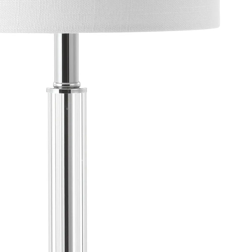 Set of Two 20" Clear Novelty Table Lamps LED With Globe Shades HomeRoots