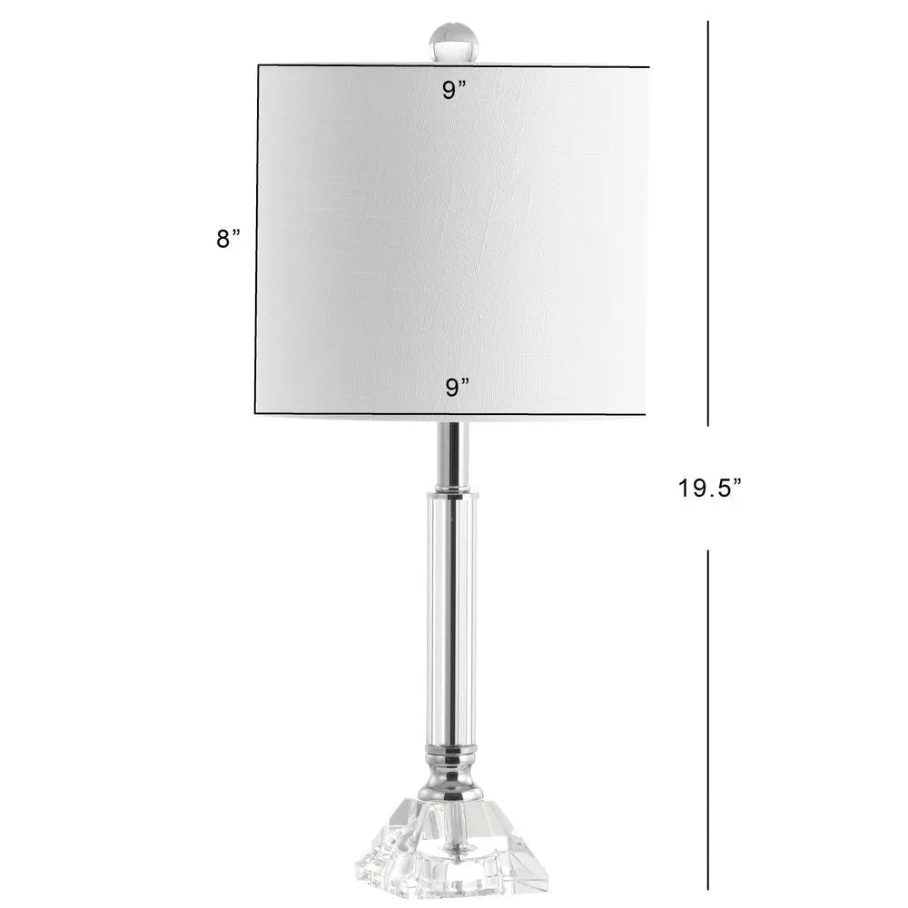 Set of Two 20" Clear Novelty Table Lamps LED With Globe Shades HomeRoots