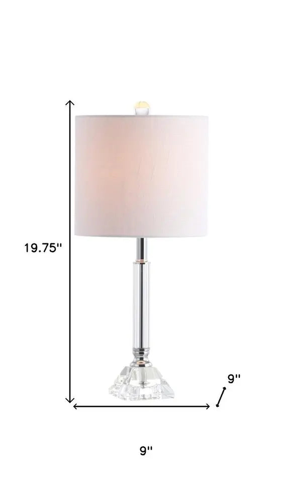 Set of Two 20" Clear Novelty Table Lamps LED With Globe Shades HomeRoots