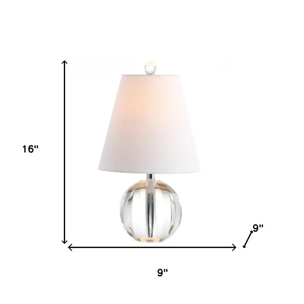 16" Clear Novelty Table Lamp LED With Empire Shade HomeRoots