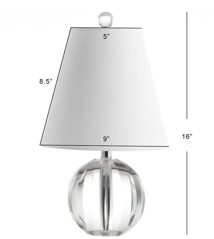 16" Clear Novelty Table Lamp LED With Empire Shade HomeRoots