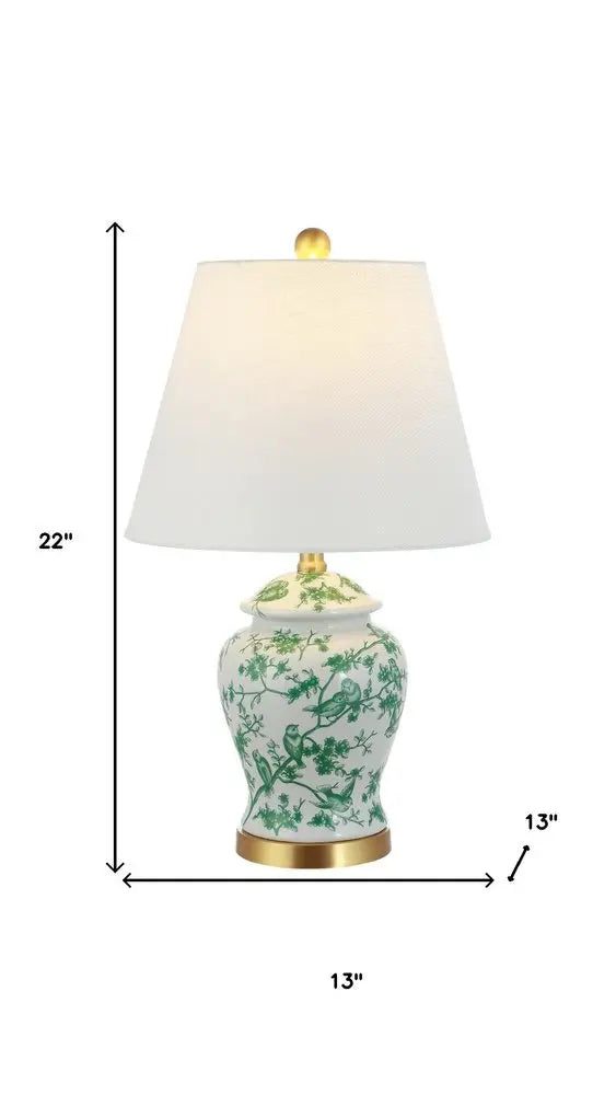 22" Gold Urn Table Lamp LED With Empire Shade HomeRoots