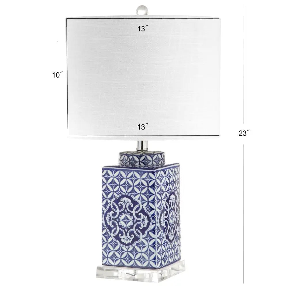 23" Clear Novelty Table Lamp LED With Drum Shade HomeRoots