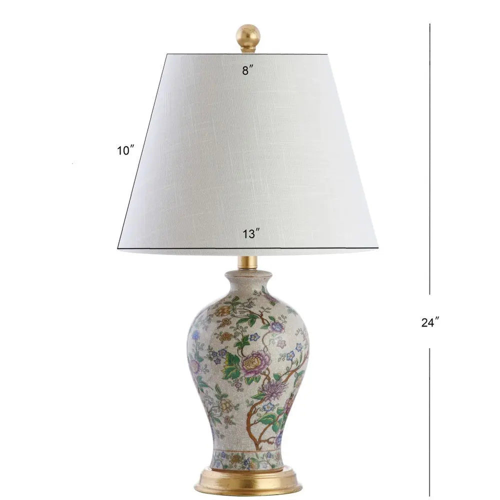 24" Gold Urn Table Lamp LED With Empire Shade HomeRoots