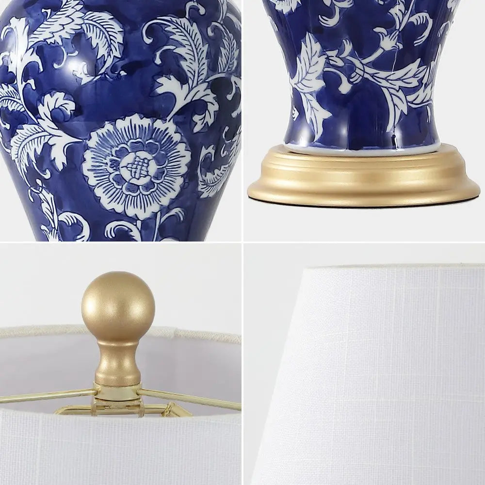 24" Gold Urn Table Lamp LED With Empire Shade HomeRoots