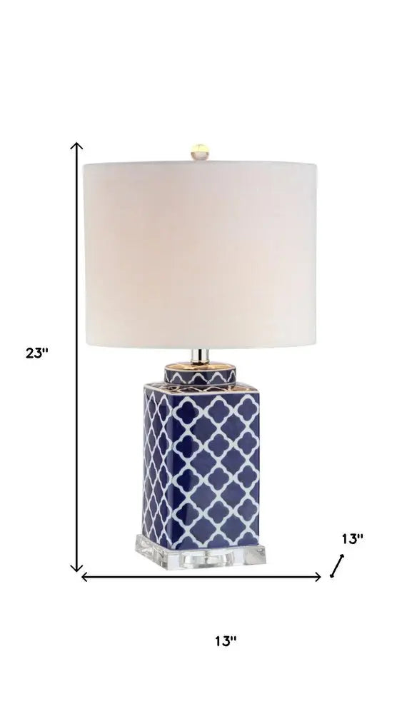 23" Clear Novelty Table Lamp LED With Drum Shade HomeRoots