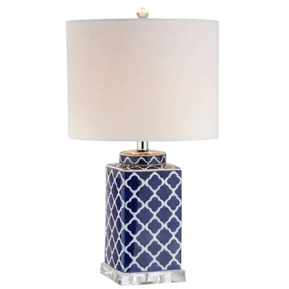 23" Clear Novelty Table Lamp LED With Drum Shade HomeRoots