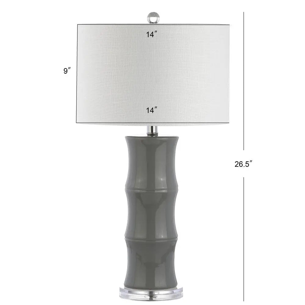 27" Clear Novelty Table Lamp LED With Drum Shade HomeRoots